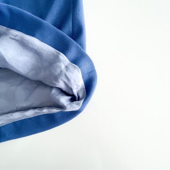 Jennifer Torosian Skirt Mini Asymmetrical  Blue Women's 6 Front Wrap Kilt Lined - Picture 4 of 7